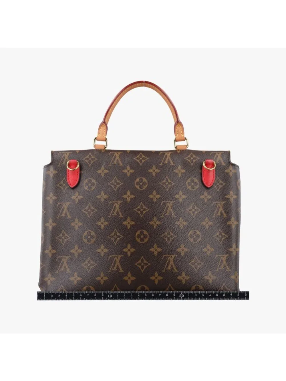 Louis Vuitton Marignan Monogram Brown Coquelicot Canvas Calfskin Shoulder Bag